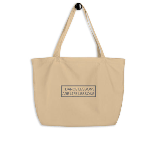 Dance Lessons Large Organic Tote Bag